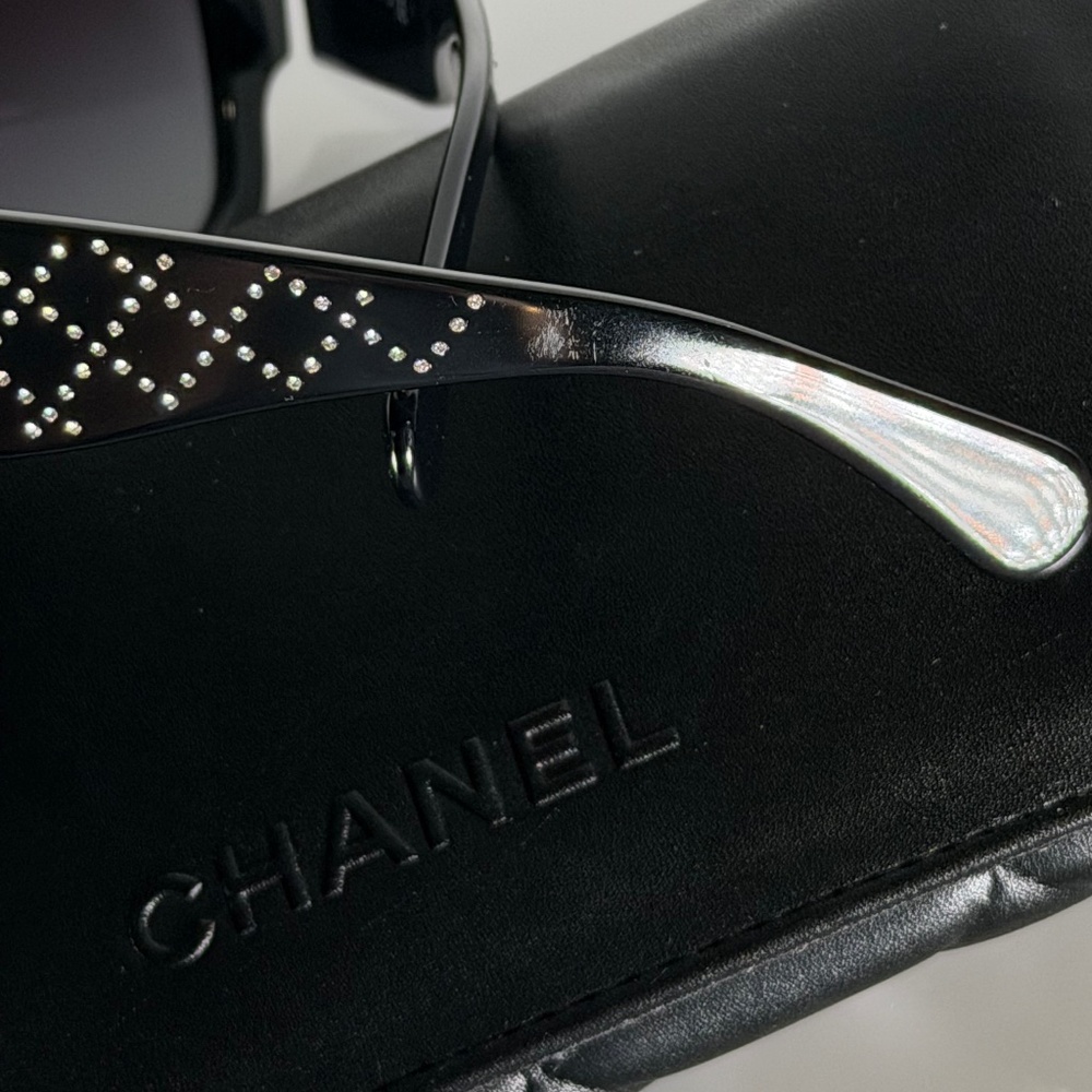 Chanel 5421-B Crystal CC Sunglasses – Black - Picture 8 of 12